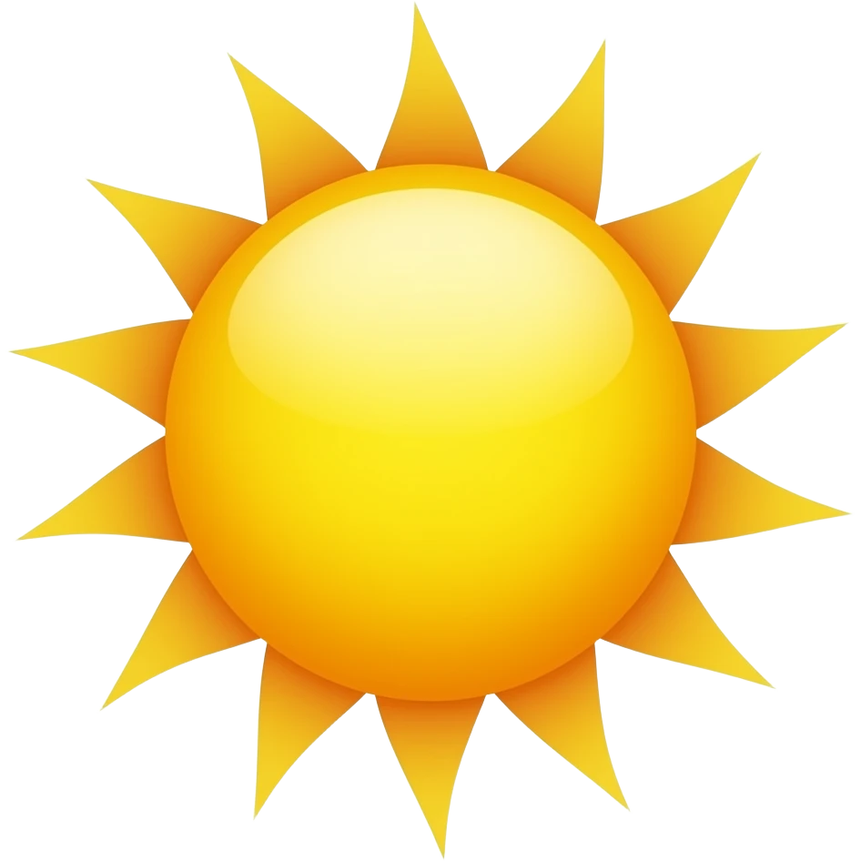 Sun shining emoji