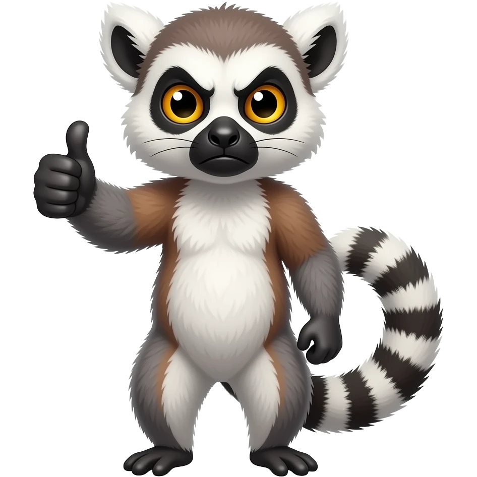 angry lemur thumb down emoji