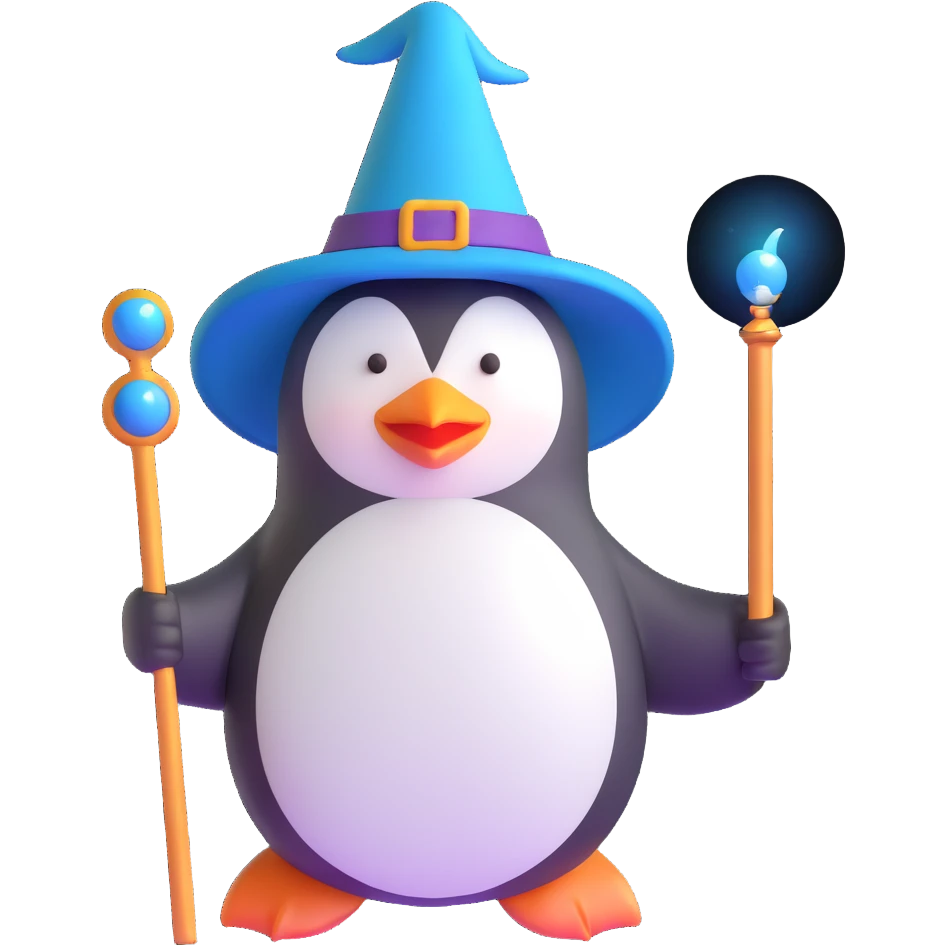 penguin wizard emoji