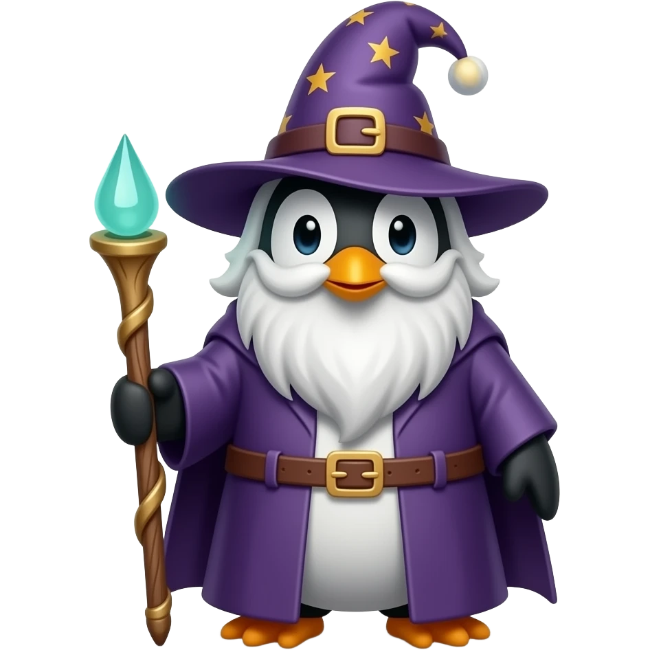 Penguin Wizard emoji