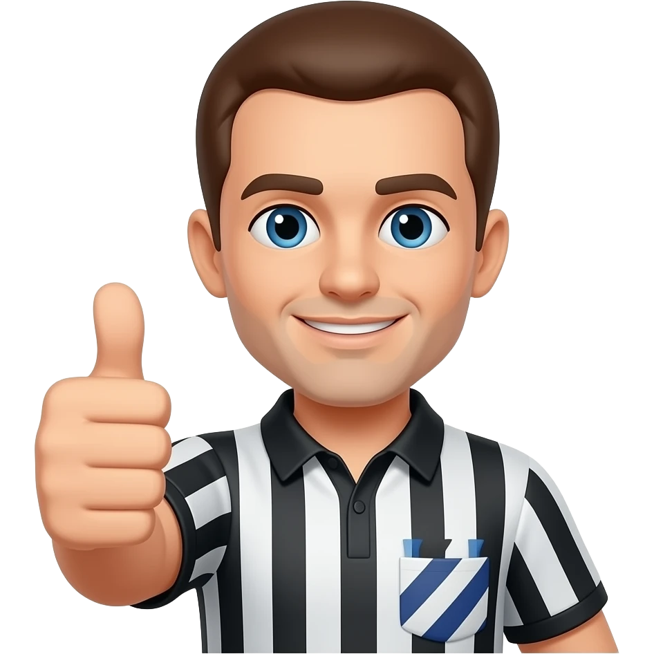 haz un arbitro con el pulgar hacia arriba emoji