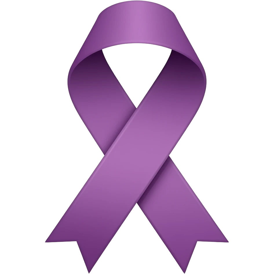 Purple ribbon emoji