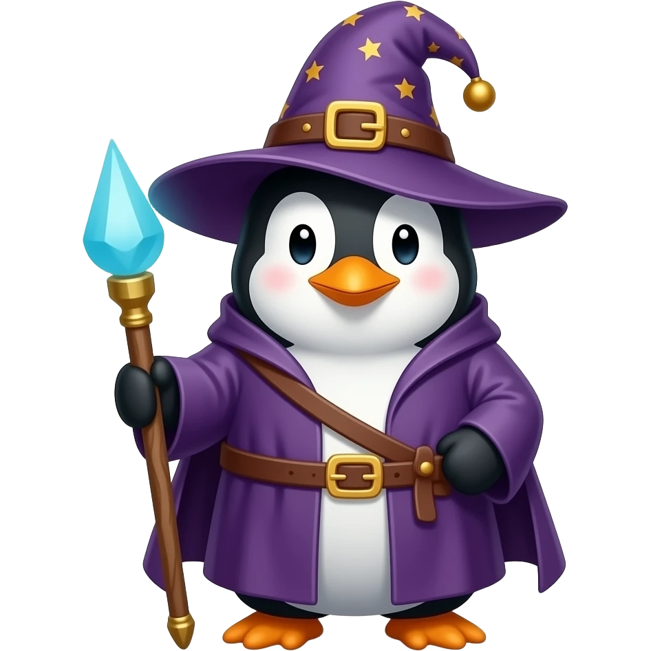 Penguin Wizard emoji