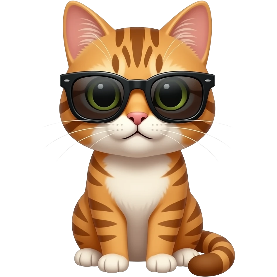 Cat wearing sunglasses emoji