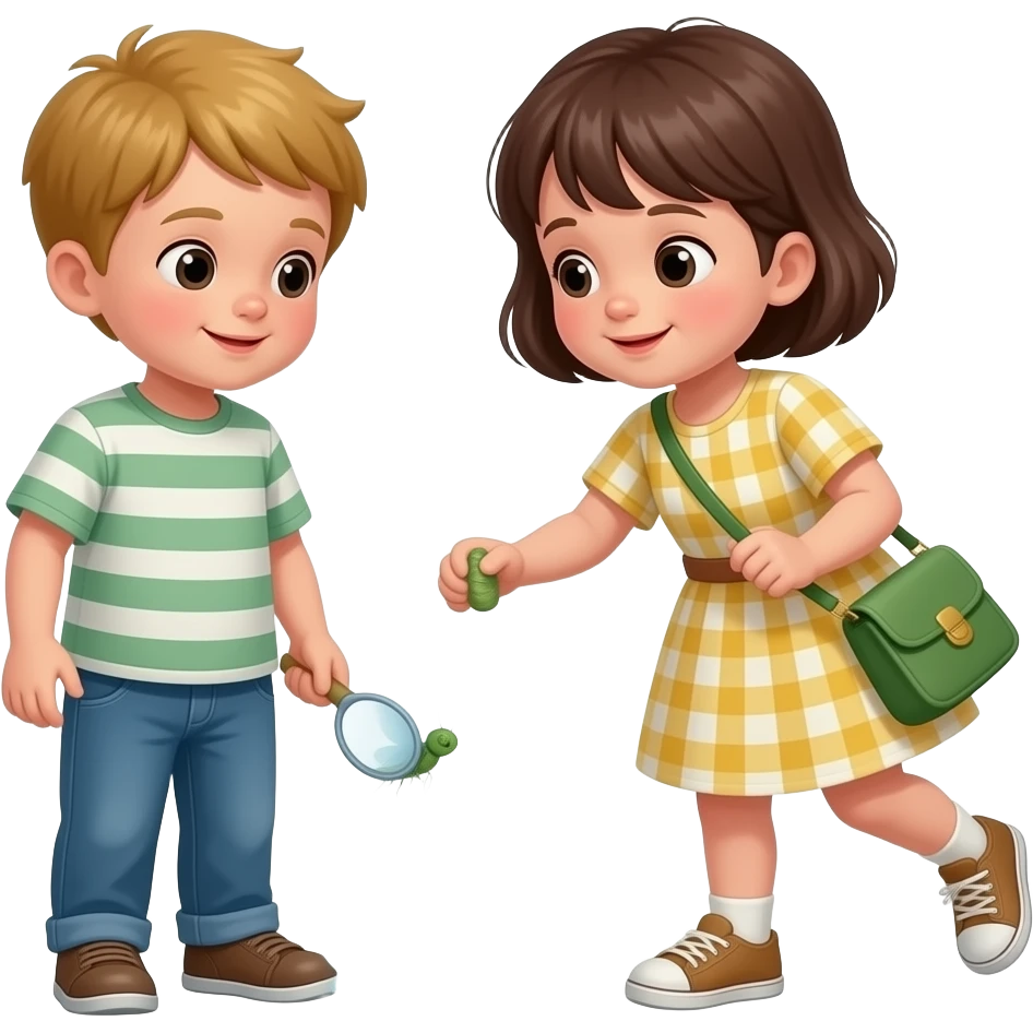 children catching fireflies emoji