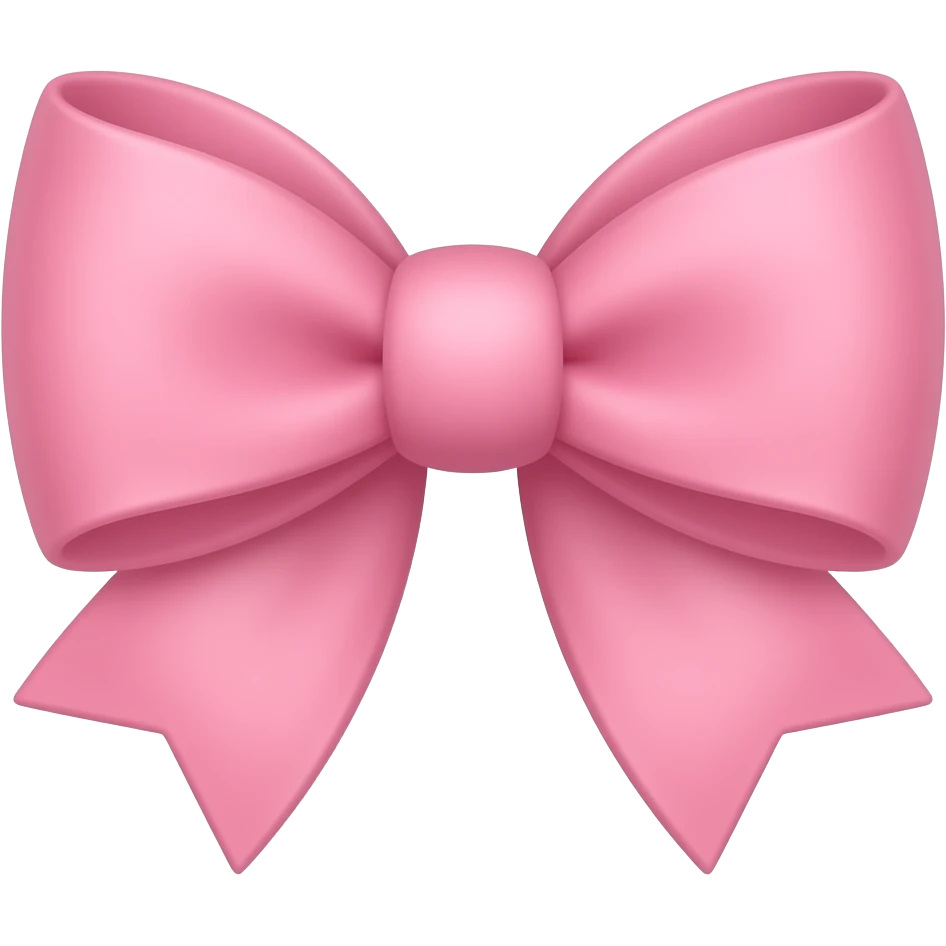 cute baby pink bow emoji
