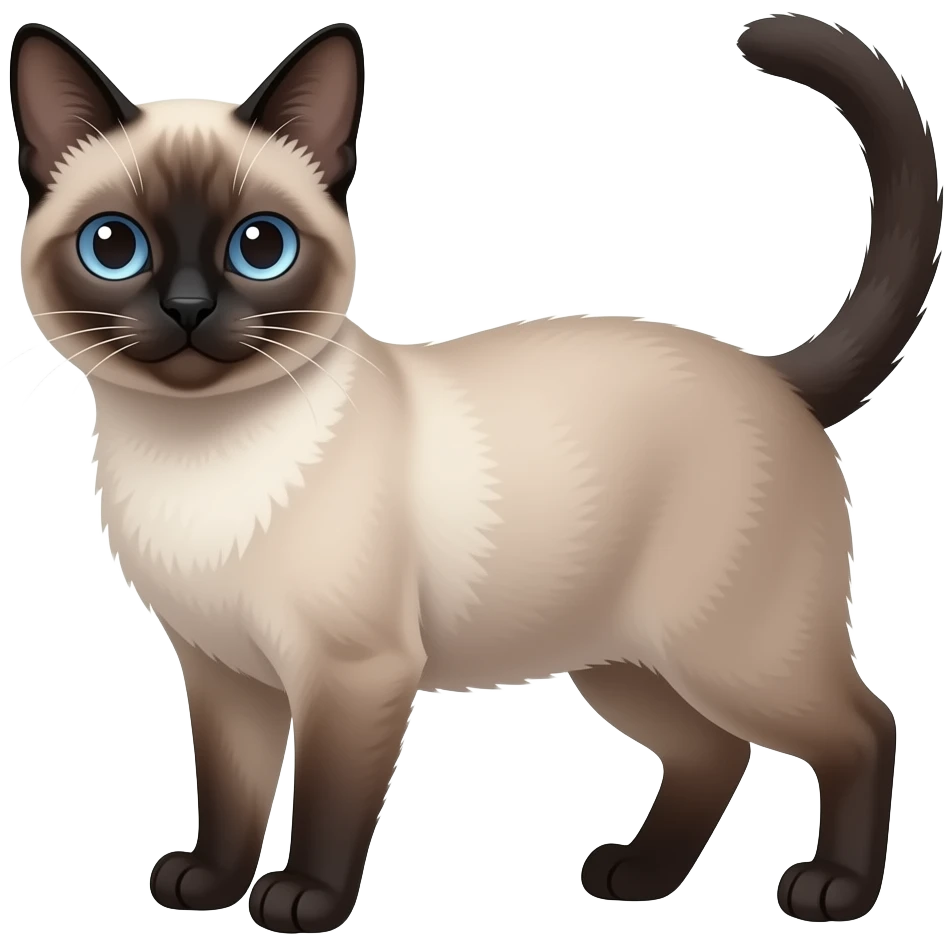 A Siamese cat emoji