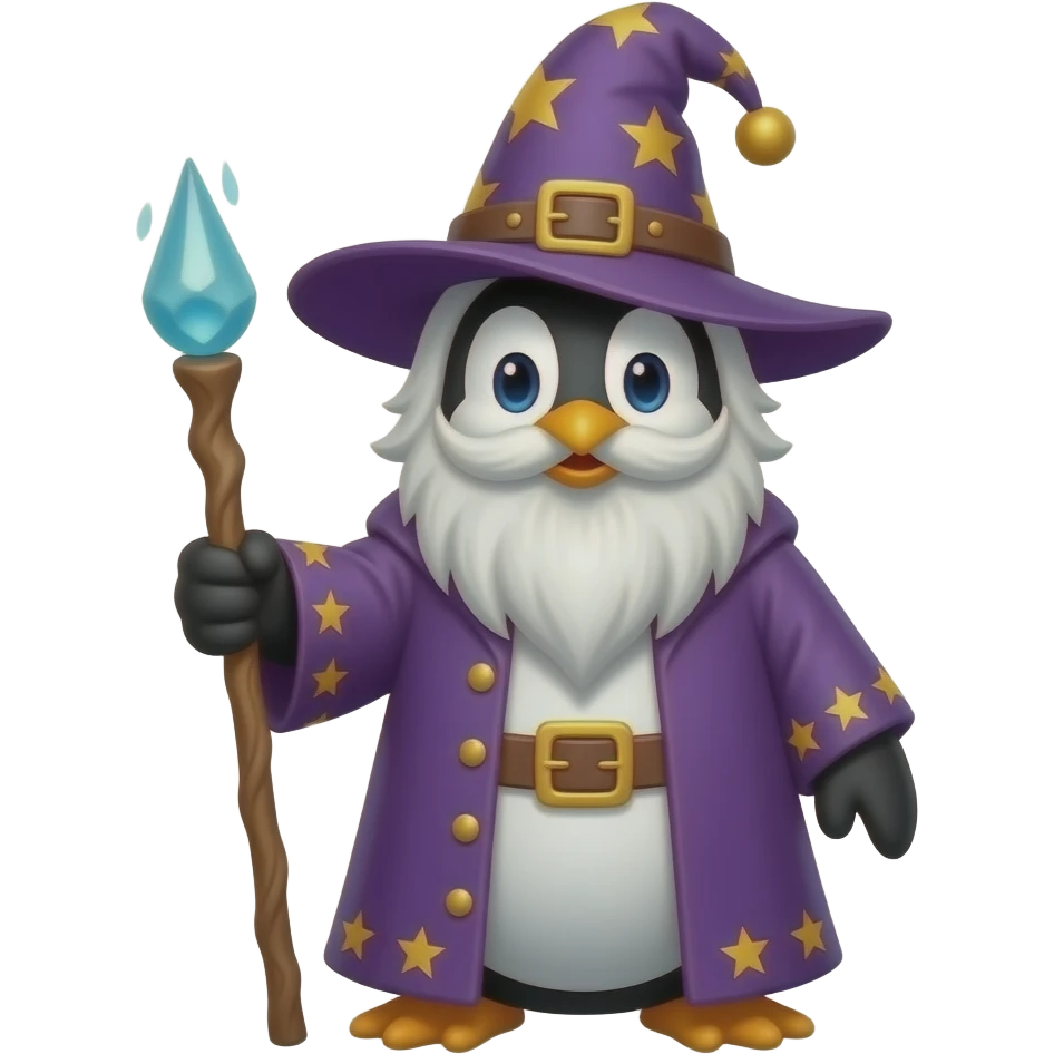 Penguin Wizard emoji