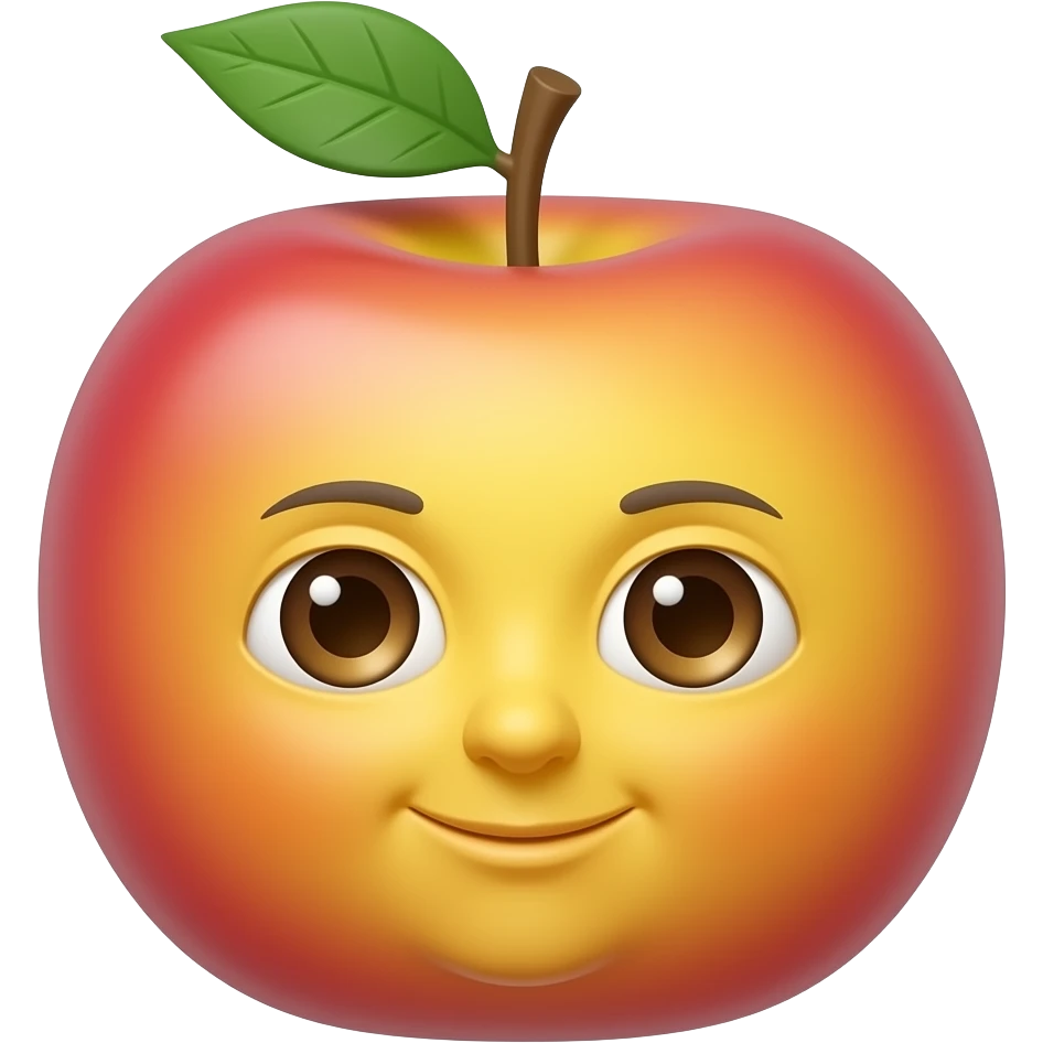 Make this guy look like a fruit emoji