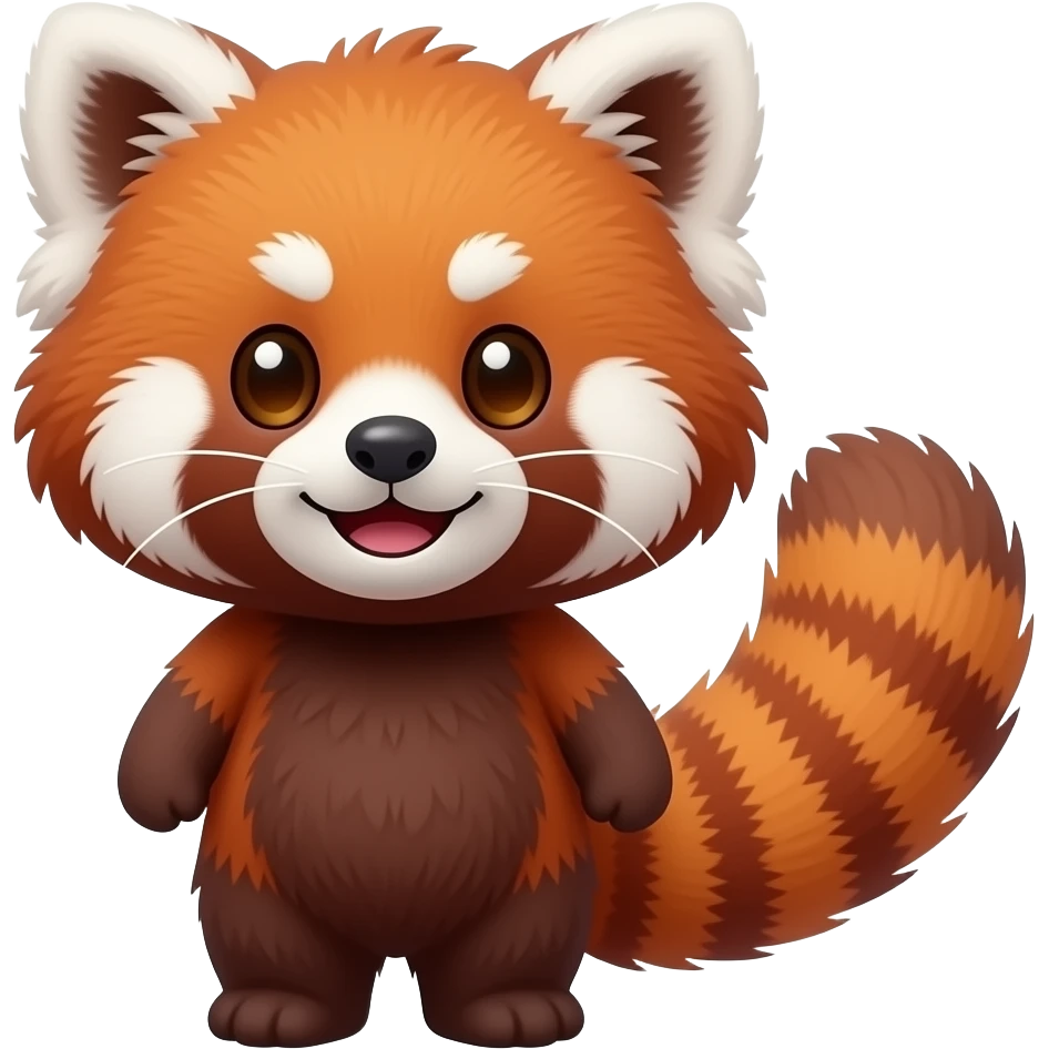 An INSANELY CUTE red panda emoji