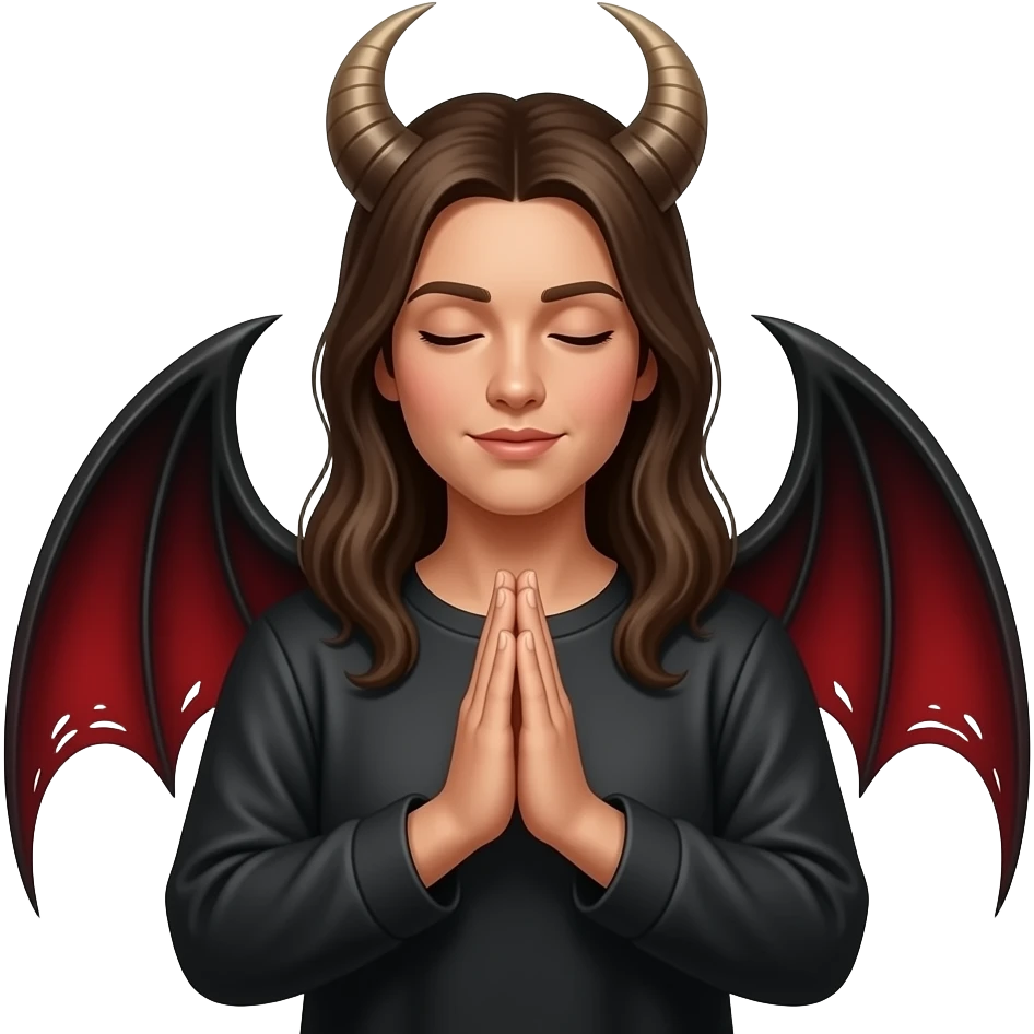 Pray to our lord and savior Lucifer emoji