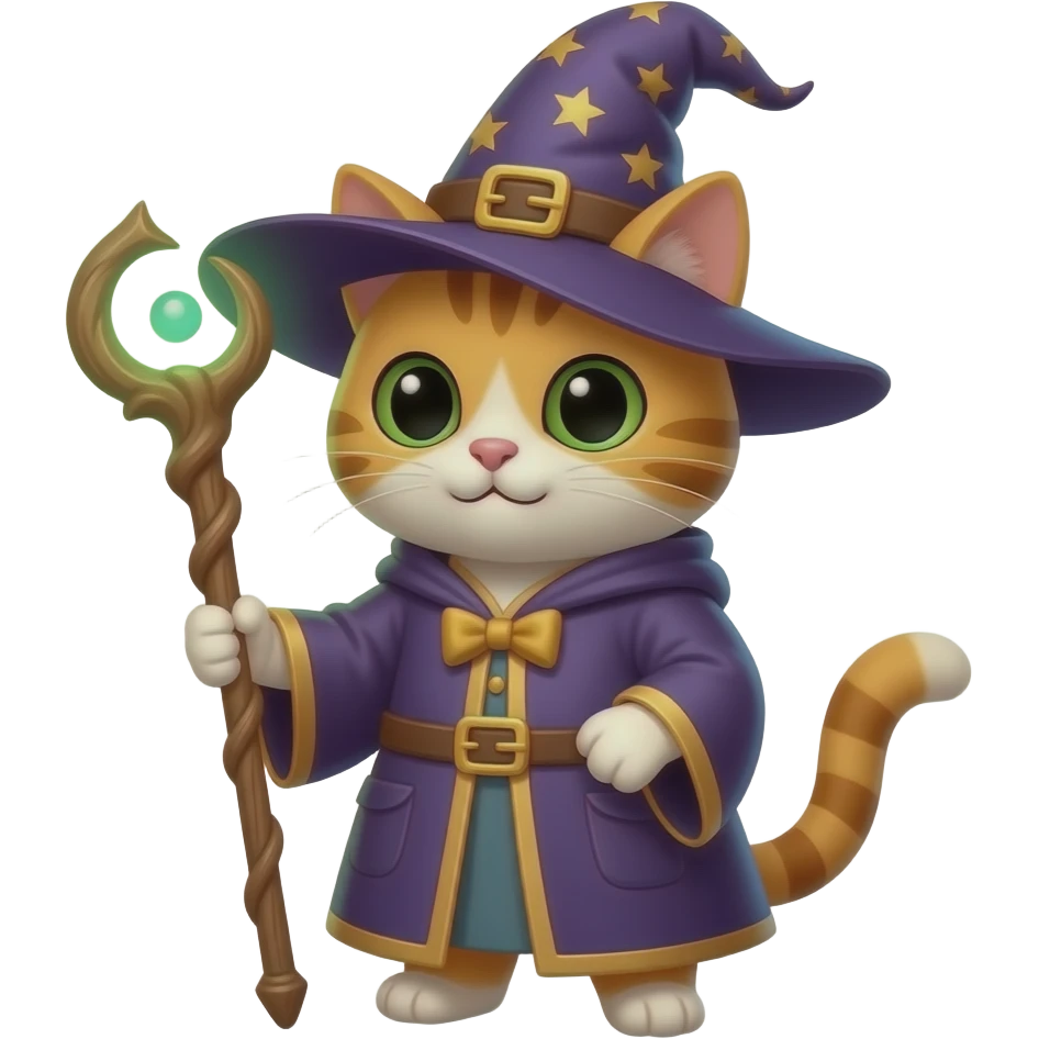 a wizard cat emoji | AI Emoji Generator
