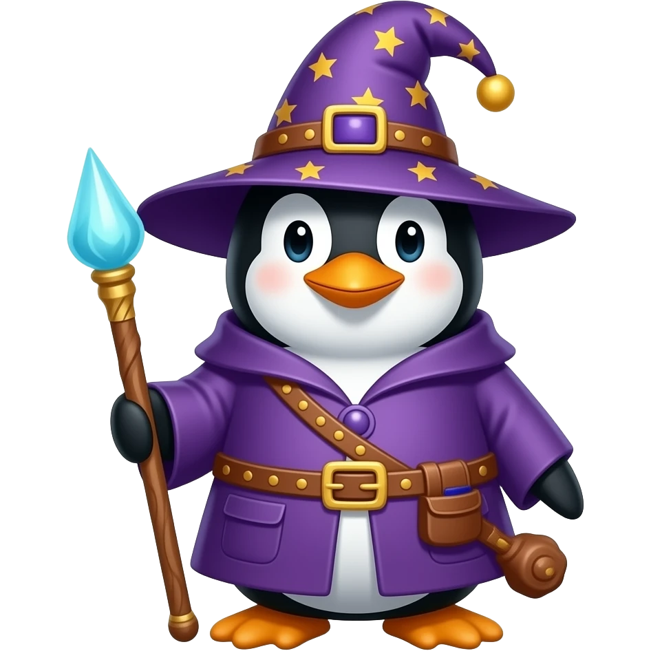 Penguin Wizard emoji