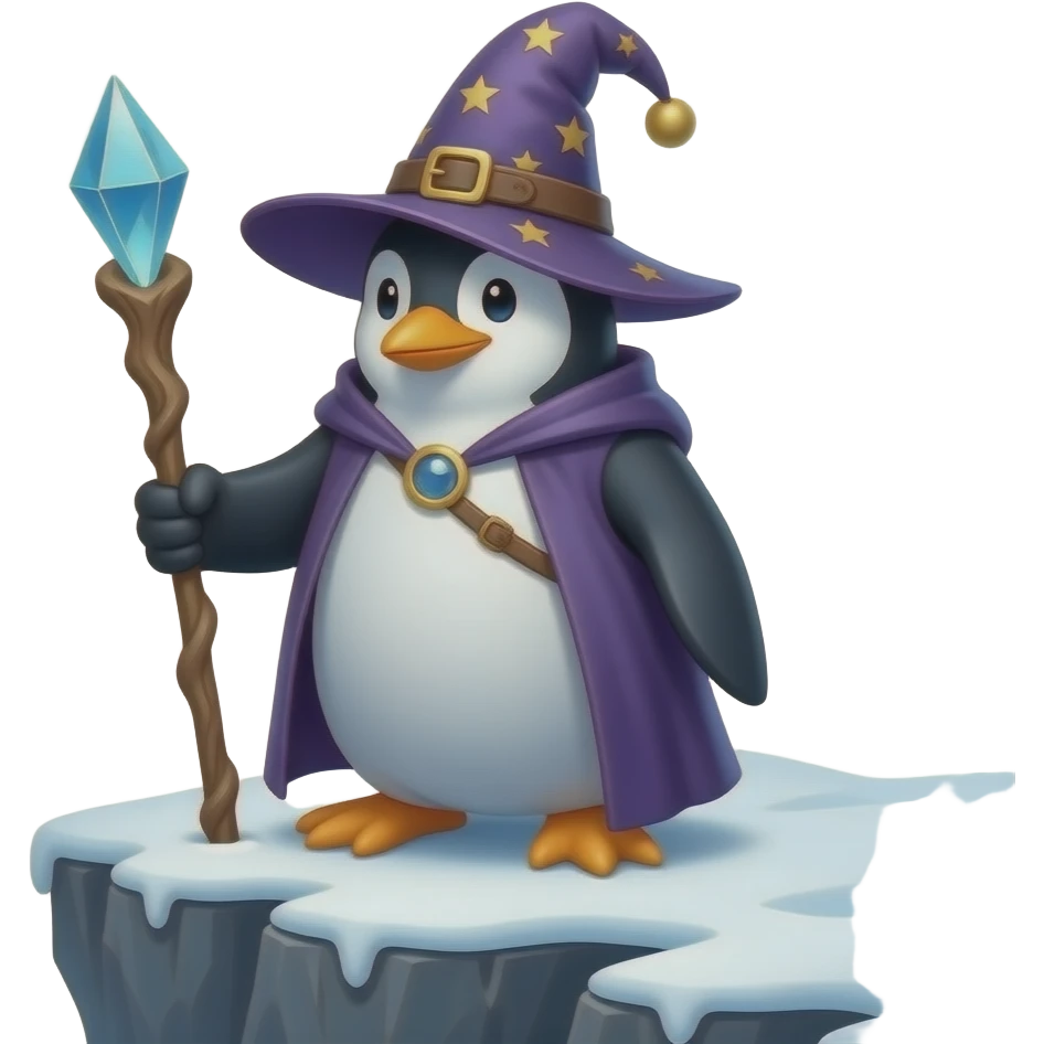 Penguin Wizard emoji
