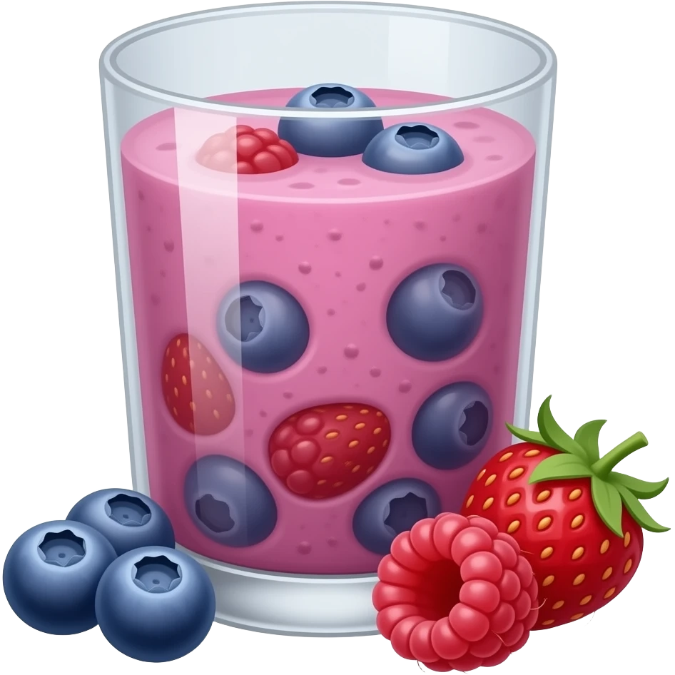 Mixed berry smoothie no strawberry emoji