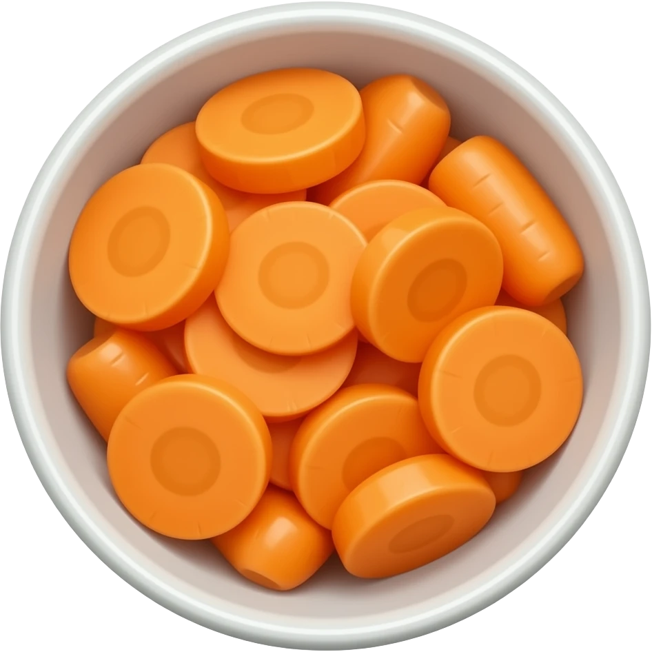 bowl of cooked carrots slices emoji