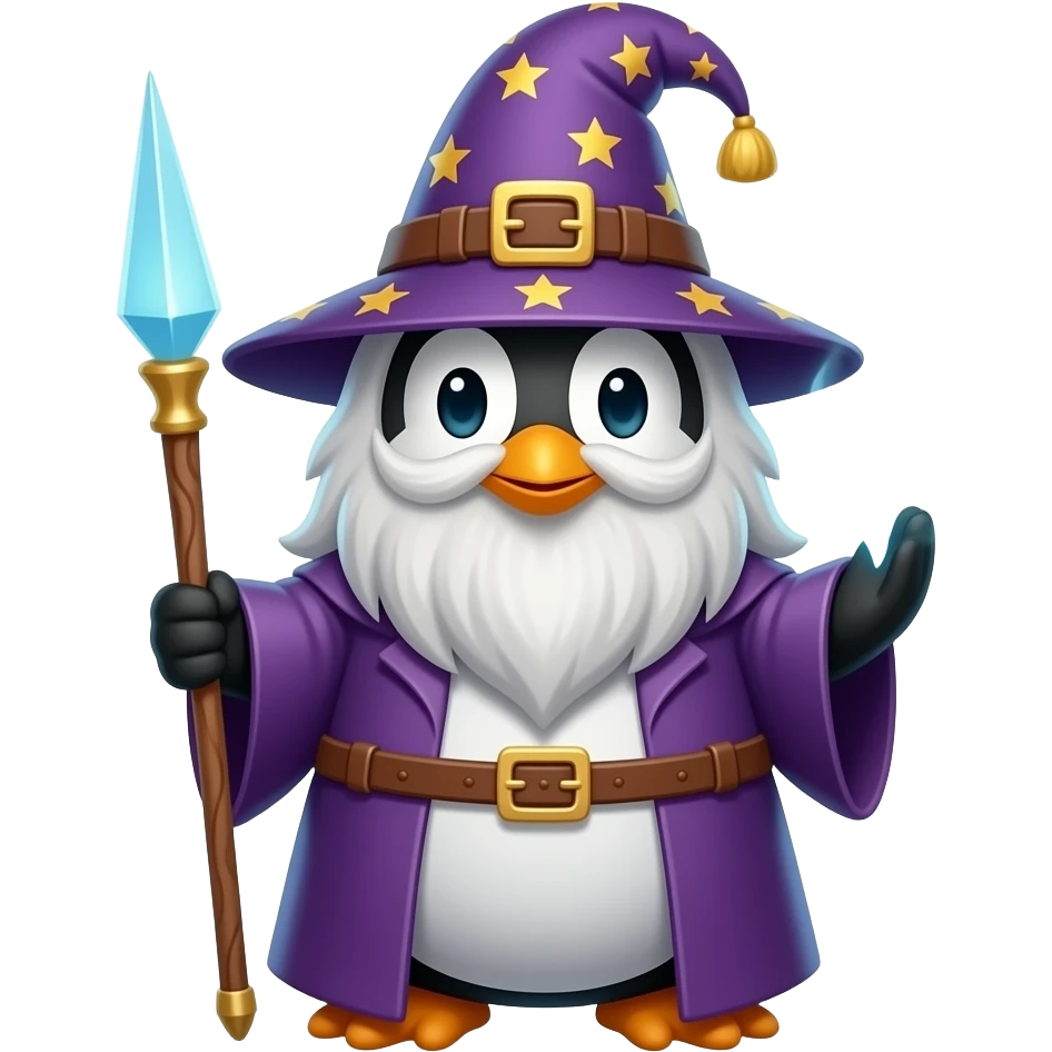 Penguin Wizard emoji