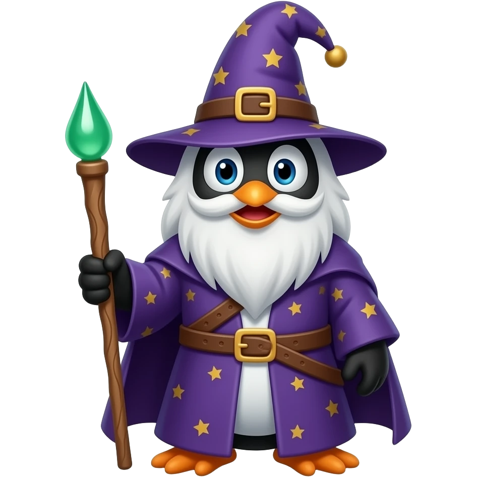 Penguin Wizard emoji
