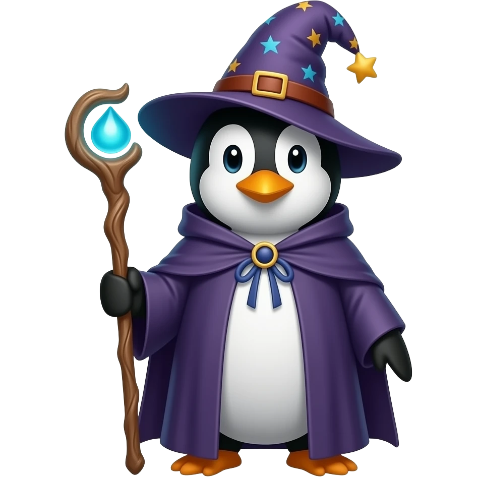 Penguin Wizard emoji
