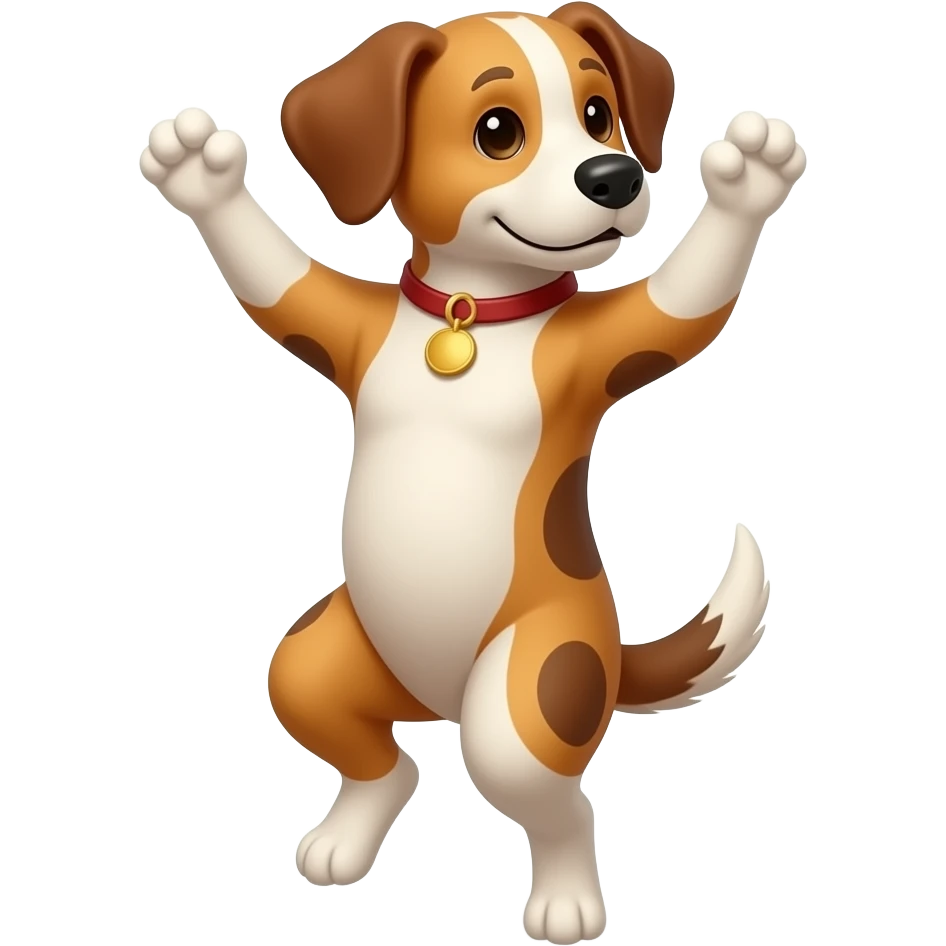 Dog dancing emoji