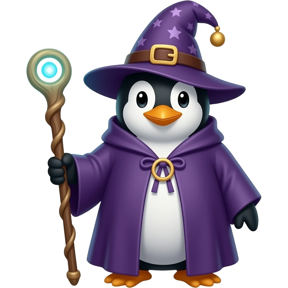 Penguin Wizard emoji
