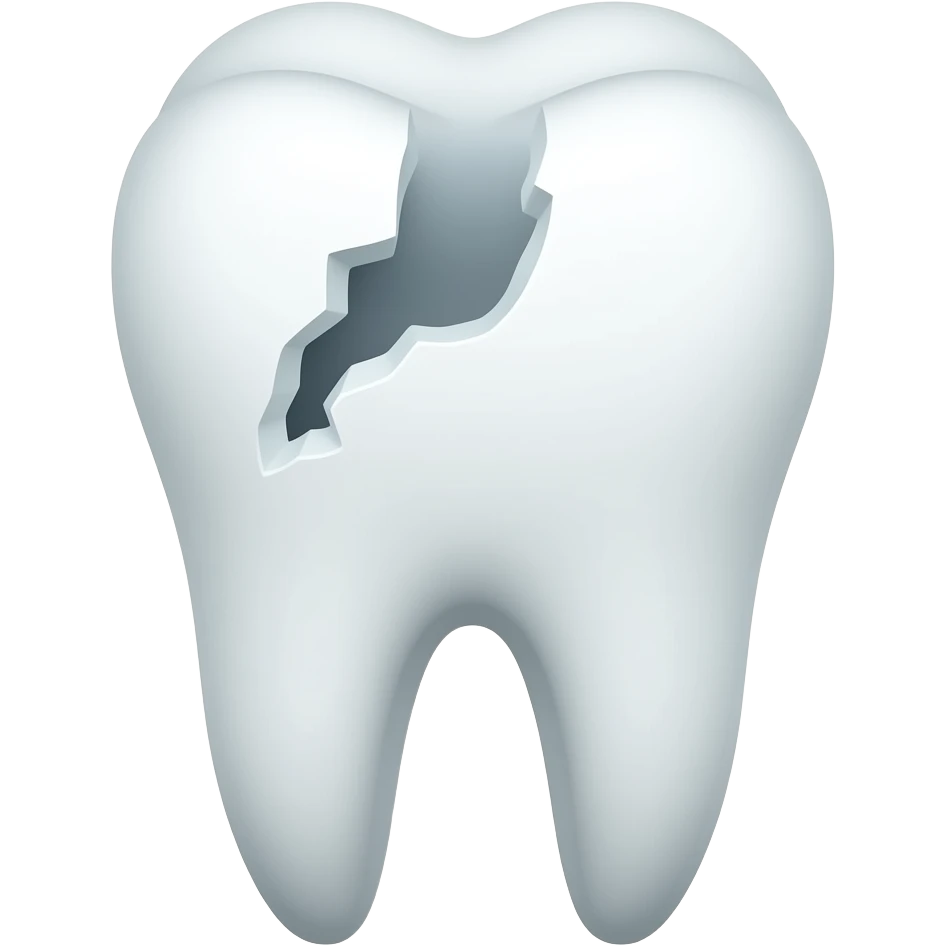 Cavity  teeth getting hurted by two clean teeth emoji