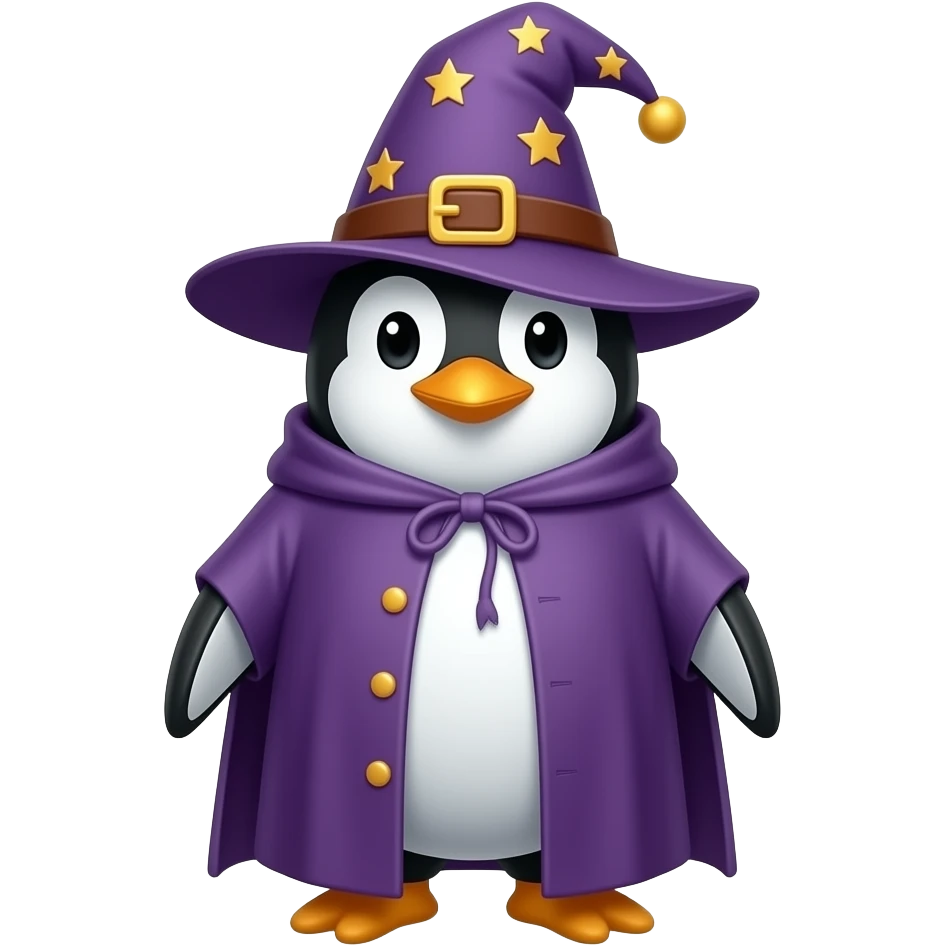 Penguin Wizard emoji