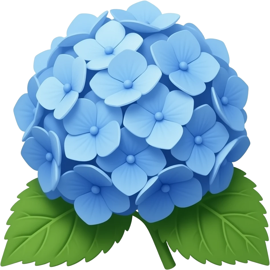 Blue hydrangeas emoji