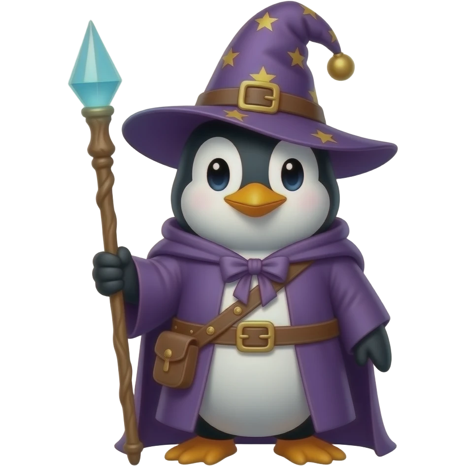 Penguin Wizard emoji