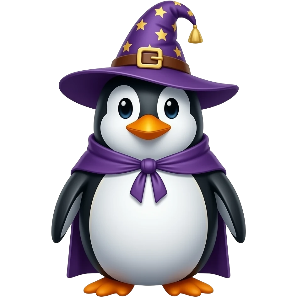 Penguin Wizard emoji