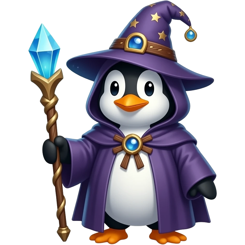 Penguin Wizard emoji