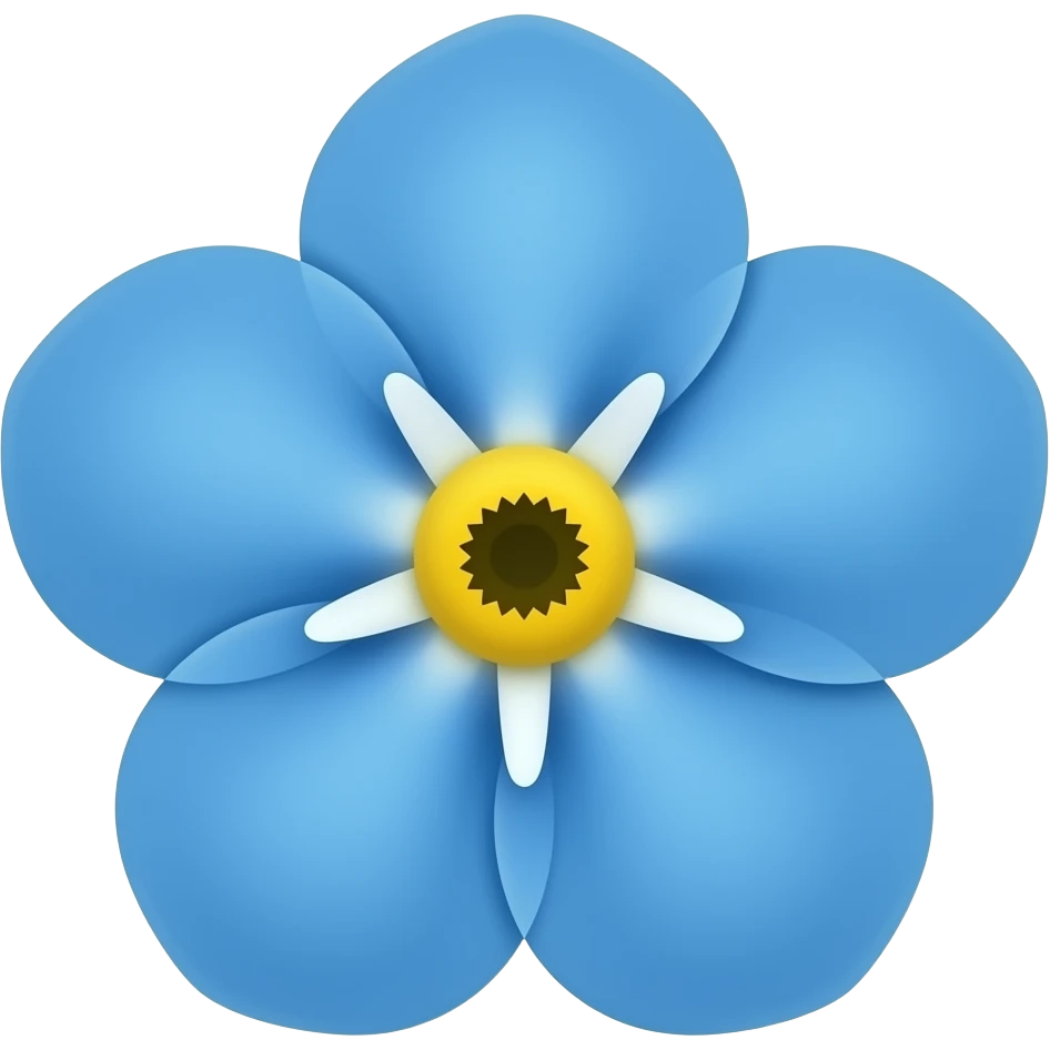 Forget me not emoji