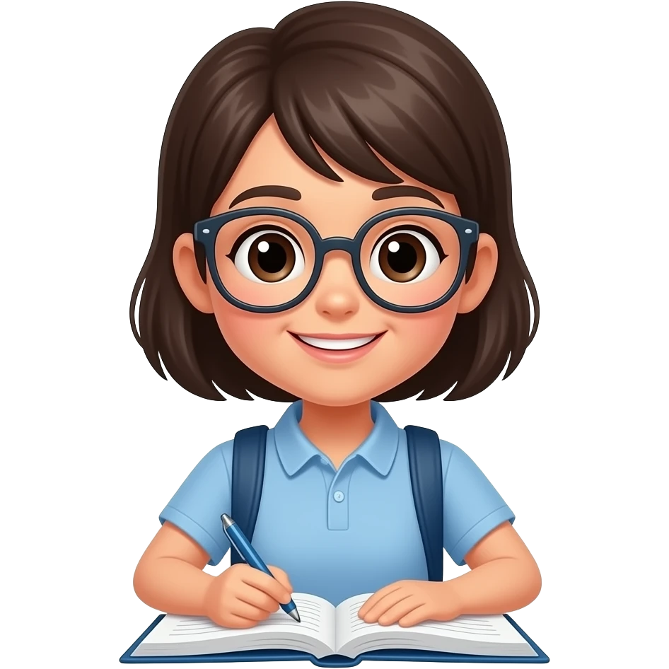 A math lover student doing math emoji