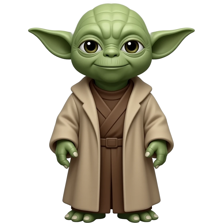Full Length body Realistic Yoda emoji