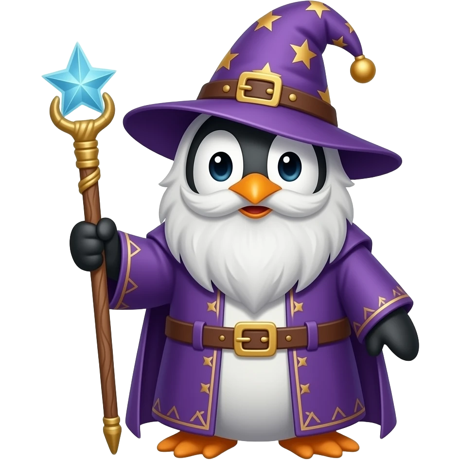 Penguin Wizard emoji