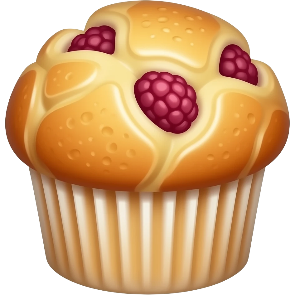 Raspberry muffin emoji