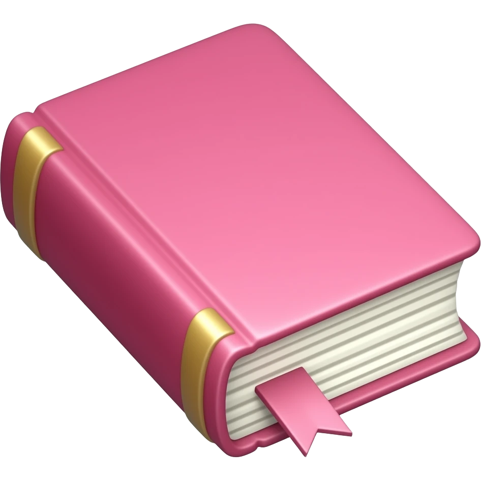 Pink book emoji