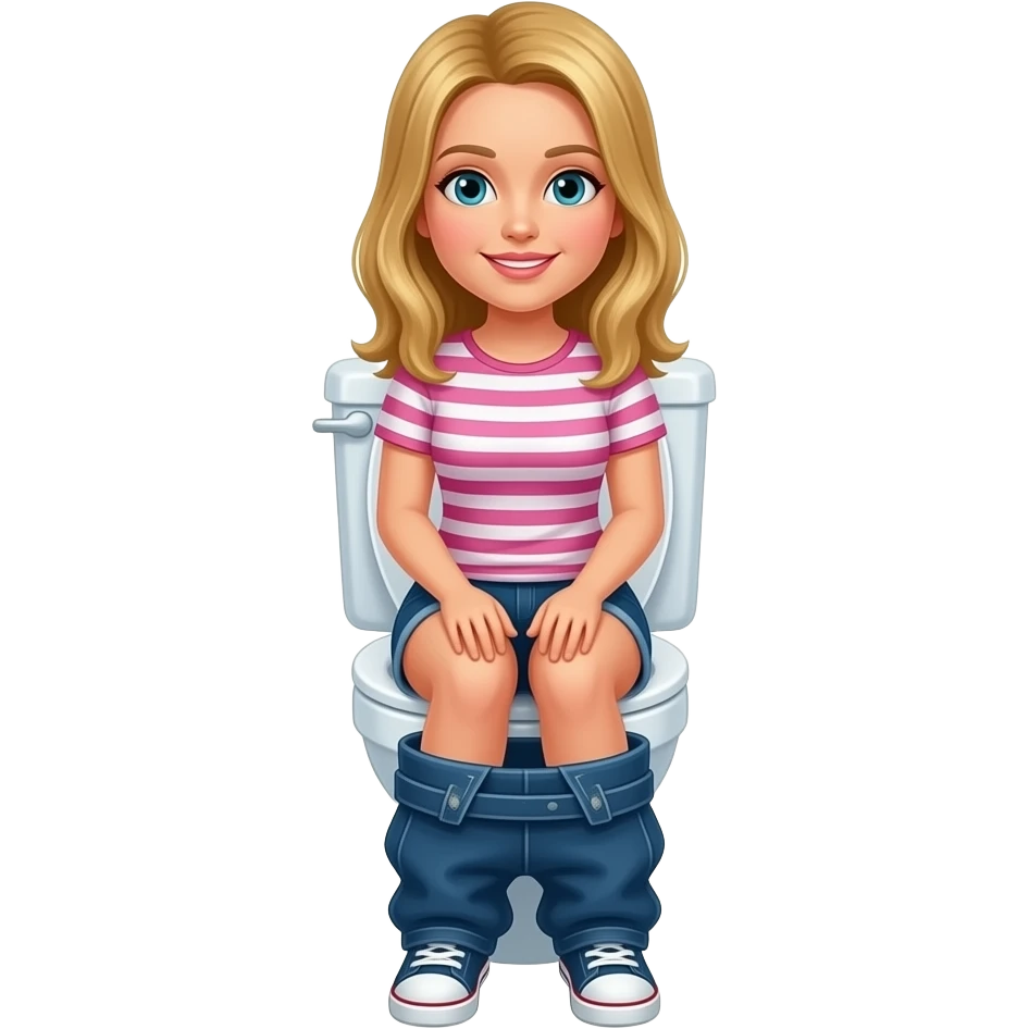 Heidi on toilet emoji