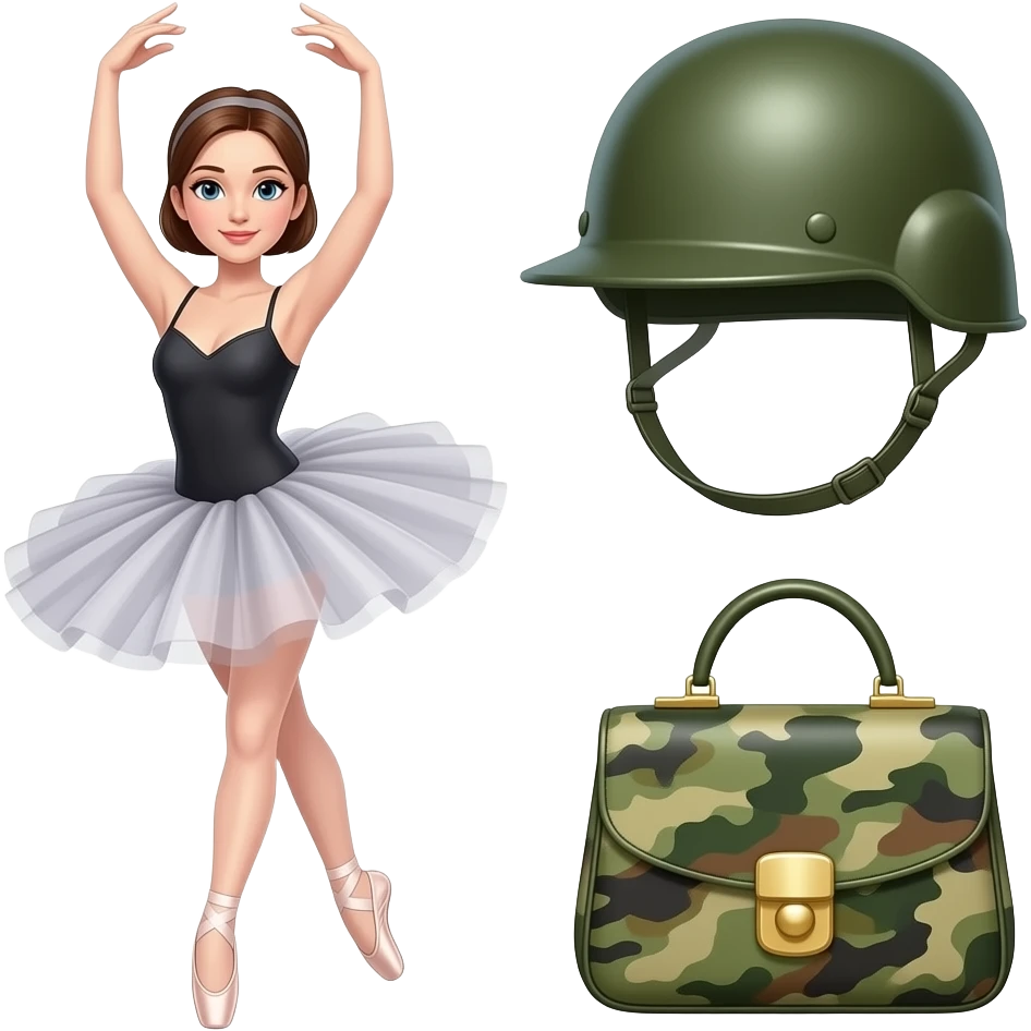 🧑‍🩰👛👝🪖👛 emoji