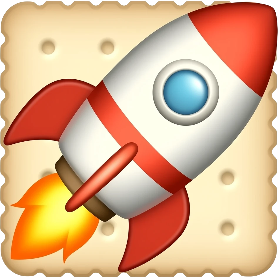 Rocket biscuit emoji