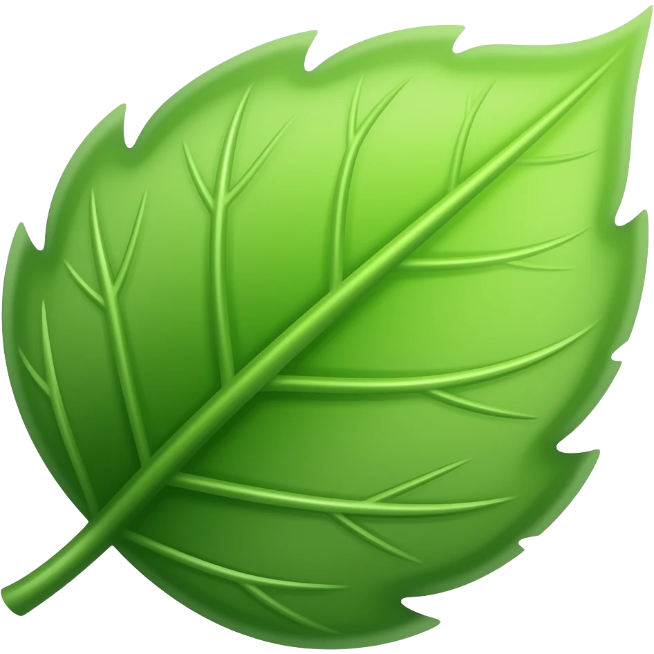 Leafy the leaf emoji