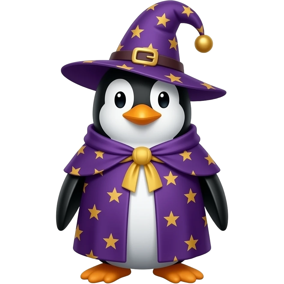 Penguin Wizard emoji