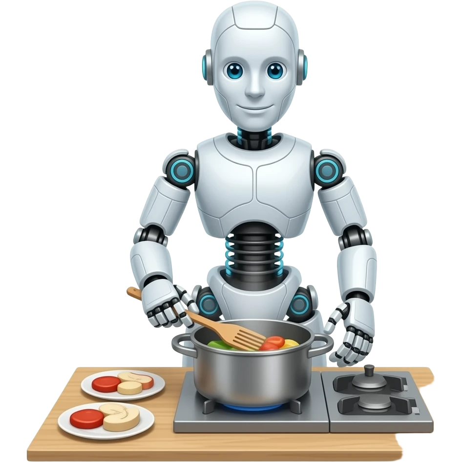 robot cooking emoji