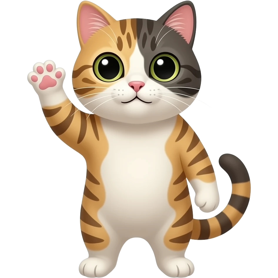 Cat high five emoji
