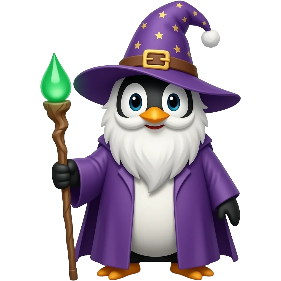 Penguin Wizard emoji