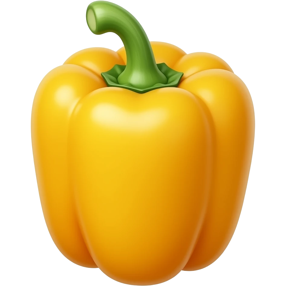 Realistic yellow bell pepper emoji