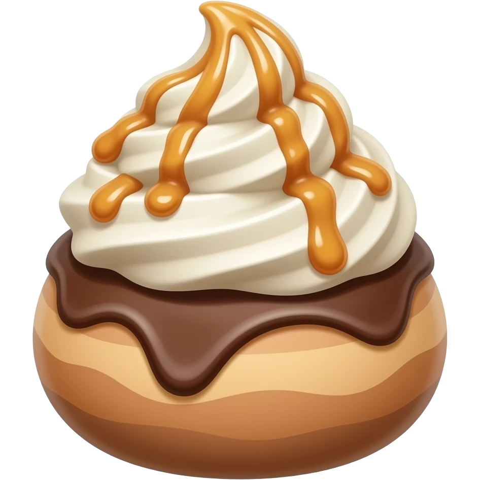 Chocolate Caramel sundae emoji
