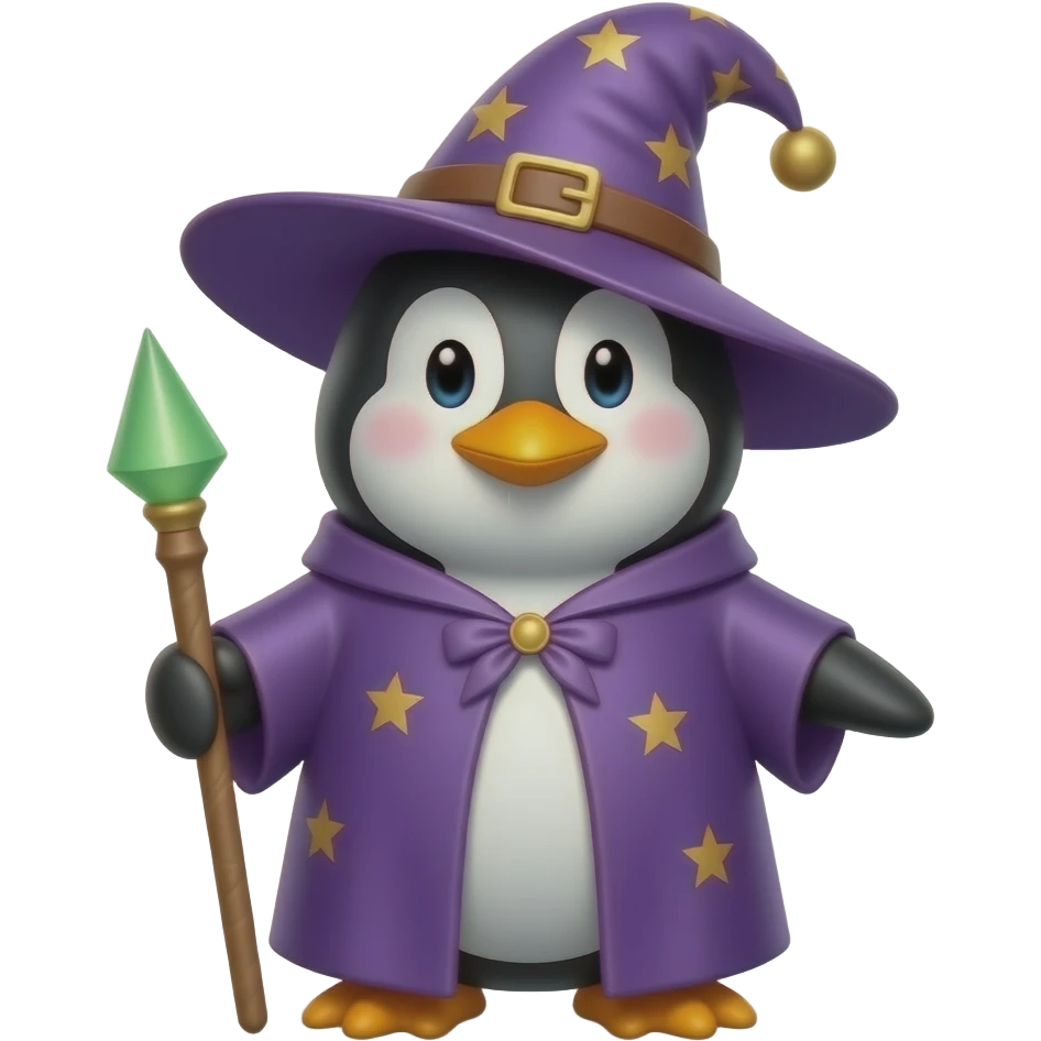 Penguin Wizard emoji