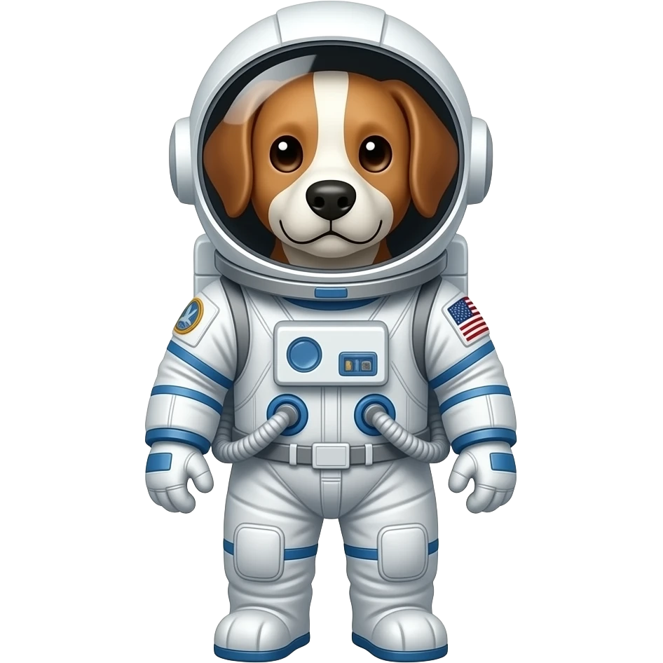 dog in Astronaut helmet emoji