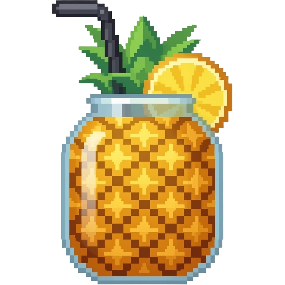 pixeled pina colada emoji